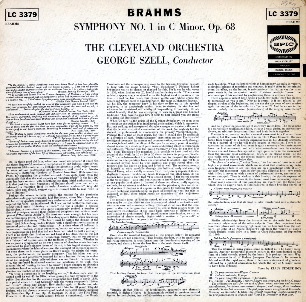Brahms Symphony no. 1, op 68 back